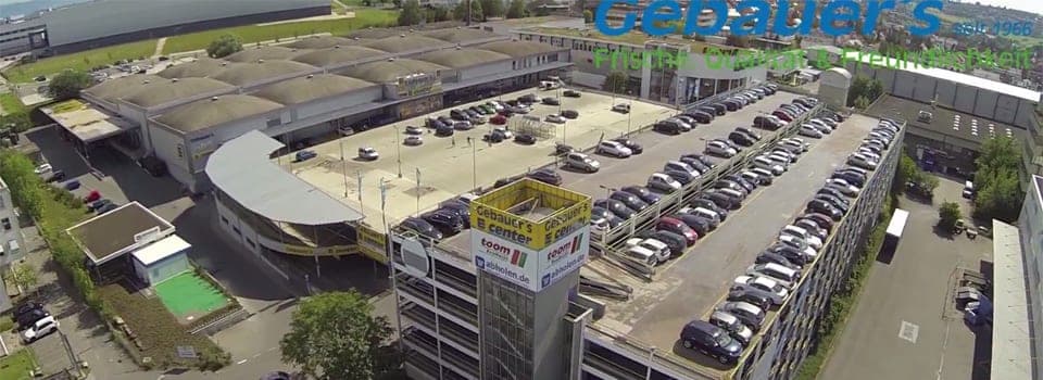Gebauer’s E-Center in Filderstadt-Bonlanden aus der Luft