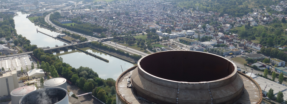 Wartungsflug im ENBW Kraftwerk