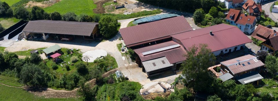 Biohof Jebenhausen aus der Luft